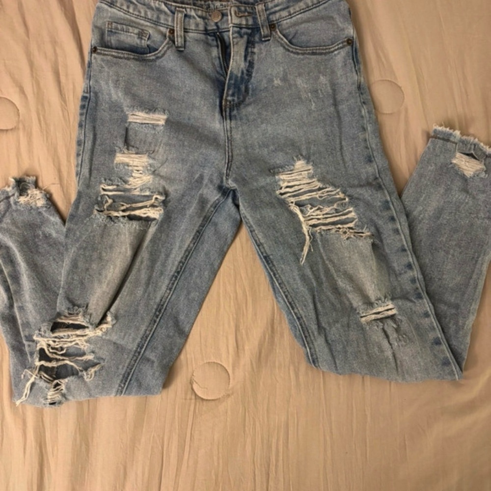 Wild Fable Distressed Light Denim Boyfriend Jeans